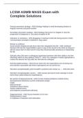 LCSW ASWB MASS Exam with Complete Solutions