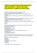 FHGEN 120 MIDTERM EXAM QUESTIONS AND ANSWERS &vert; LATEST 2024&vert;2025 UPDATE WITH COMPLETE SOLUTION