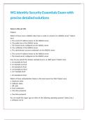 WG Identity Security Essentials Exam with precise detailed solutions