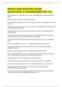 MARYLAND BOATING EXAM QUESTIONS & ANSWERS&lpar;RATED A&plus;&rpar;