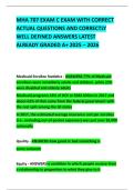 MHA 707 EXAM C EXAM WITH CORRECT ACTUAL QUESTIONS AND CORRECTLY WELL DEFINED ANSWERS LATEST ALREADY GRADED A&plus; 2025 &ndash; 2026