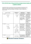 WGU OUM2 Task 1 &vert;Passed On First Attempt &vert;Latest Update with Complete Solution