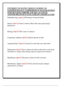 UNIVERSITY OF SOUTH CAROLINA NURSING 216  PATHOPHYSIOLOGY COMPREHENSIVE EXAM QUESTIONS  WITH DETAILED VERIFIED AND 100&percnt; ACCURATE  ANSWERS BRAND NEW EXAM ALREADY GRADED A&plus; PASS 