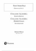 TEST BANK &mdash; College Algebra&comma; 8th Edition &mdash; Robert F&period; Blitzer &mdash; ISBN 9780136922148
