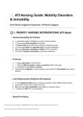 Massachusetts Bay Community College NU 160&colon; ATI Nursing Guide&colon; Mobility Disorders & Immobility 