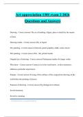 Art appreciation 1301 exam 2 2026 Questions and Answers