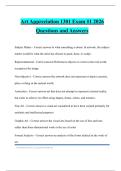 Art Appreciation 1301 Exam &num;1 2026 Questions and Answers