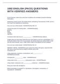 1082 ENGLISH &lpar;PACE&rpar; QUESTIONS WITH VERIFIED ANSWERS