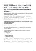 SCMN 2150 Exam 2 Robert Straw&sol;SCMN 2150 Test 1 Auburn &sol;study test guide revision questions with correct answers  graded A&plus;