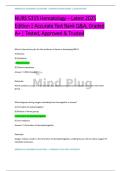 NURS 5315 Hematology &ndash; Latest 2025 Edition &vert; Accurate Test Bank Q&A&comma; Graded A&plus; &vert; Tested&comma; Approved & Trusted