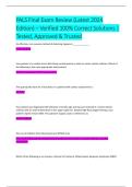 PALS Final Exam Review &lpar;Latest 2024 Edition&rpar; &ndash; Verified 100&percnt; Correct Solutions &vert; Tested&comma; Approved & Trusted