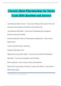 Clayton's Basic Pharmacology for Nurses Exam 2026 Questions and Answers