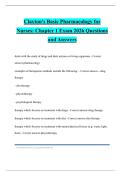 Clayton's Basic Pharmacology for Nurses&colon; Chapter 1 Exam 2026 Questions and Answers