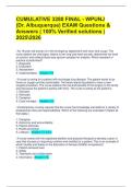 CUMULATIVE 3280 FINAL - WPUNJ &lpar;Dr&period; Albuquerque&rpar; EXAM Questions & Answers &vert; 100&percnt; Verified solutions &vert; 20252026 