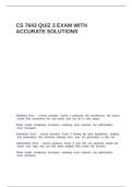 CS 7643 QUIZ 3 EXAM WITH ACCURATE SOLUTIONS