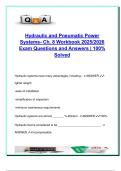 Hydraulic and Pneumatic Power Systems 2025&sol;2026 &vert; Ch&period; 8 Workbook &vert; 100&plus; Solved Q&A &vert; Aircraft Hydraulics&comma; Fluids&comma; Valves &ndash; Aviation Engineering Resource