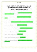 NUTR 280 FINAL REAL TEST EXAM ALL 400 QUESTIONS AND CORRECT DETAILED SOLUTIONS JUST RELEASED 