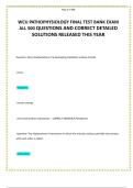 WCU PATHOPHYSIOLOGY FINAL TEST BANK EXAM ALL 500 QUESTIONS AND CORRECT DETAILED SOLUTIONS RELEASED THIS YEAR 