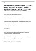 WGU D027 pathopharm EXAM &lpar;updated 2025&rpar; Questions & Answers &vert; Latest Already Graded A&plus; UPDATE 2025&vert;2026