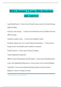 RHIA Domain 2 Exam 2026 Questions and Answers
