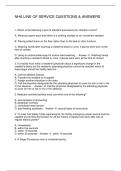 NHA LINE OF SERVICE QUESTIONS & ANSWERS