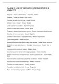 NAB-NHA LINE OF SERVICE EXAM QUESTIONS & ANSWERS