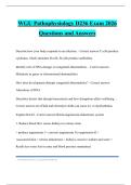 WGU Pathophysiology D236 Exam 2026 Questions and Answers