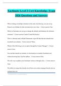 Xactimate Level 2 Cert Knowledge&period; Exam 2026 Questions and Answers