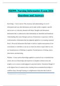 NR599- Nursing Informatics Exam 2026 Questions and Answers