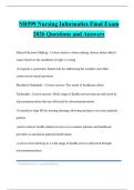 NR599 Nursing Informatics Final Exam 2026 Questions and Answers