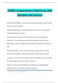 NR599&colon; Comprehensive Final Exam 2026 Questions and Answers