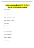 Comprehensive English 4A&comma; 5B Exam with Accurate Answers-Latest