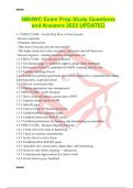 NBHWC Exam Prep Study Questions and Answers 2025 UPDATED