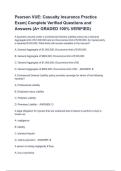 Pearson VUE&colon; Casualty Insurance Practice Exam&vert; Complete Verified Questions and Answers &lpar;A&plus; GRADED 100&percnt; VERIFIED&rpar; 2025&sol;2026