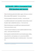 ACEMAPP - HIPAA Assessment Exam 2026 Questions and Answers