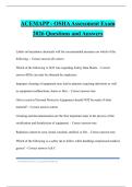 ACEMAPP - OSHA Assessment Exam 2026 Questions and Answers