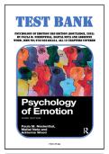 Test Bank for Psychology of Emotion 3rd Edition (Routledge, 2025) by Paula M. Niedenthal, Maital Neta and Adrienne Wood, Isbn no; 9781032485454, all 12 Chapters Covered 