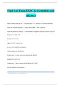 Final Lab Exam EXSC 224 Questions and Answers