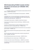 ISSA Bodybuilding EXAM&vert; Complete Verified Questions and Answers &lpar;A&plus; GRADED 100&percnt; VERIFIED&rpar; 2025&sol;2026