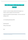 NSC 232 Exam 2 2026 Questions and Answers