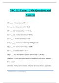 NSC 232 Exam 1 2026 Questions and Answers