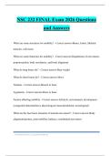 NSC 232 FINAL Exam 2026 Questions and Answers