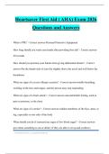Heartsaver First Aid &lpar; AHA&rpar; Exam 2026 Questions and Answers