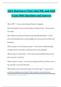 AHA Heartsaver First Aid&comma;CPR&comma; and AED Exam 2026 Questions and Answers