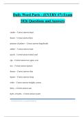 Daily Word Parts - &lpar;ENTRY &num;7&rpar; Exam 2026 Questions and Answers