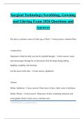 Surgical Technology&colon;Scrubbing&comma; Gowning and Gloving Exam 2026 Questions and Answers