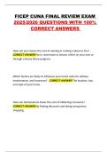 FICEP CUNA FINAL REVIEW EXAM 2025&sol;2026 QUESTIONS WITH 100&percnt; CORRECT ANSWERS 