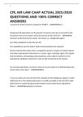 CPL AIR LAW CAAP ACTUAL 2025&sol;2026 QUESTIONS AND 100&percnt; CORRECT ANSWERS