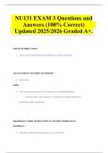 NU131 EXAM 3 Questions and Answers &lpar;100&percnt; Correct&rpar; Updated 2025&sol;2026 Graded A&plus;&period;