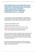 SAUNDERS NCLEX QUESTIONS AND VERIFIED ANSWERS WELL GRADED &lpar;NEW 2025&sol;2026 UPDATE&rpar; QUESTIONS WITH VERIFIED ANSWERS 100&percnt; &sol;A&plus; GRADE